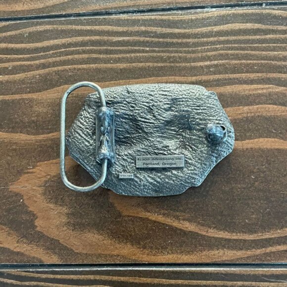 Pewter Burlington Northern Santa Fe Railway Safety Award Belt Buckle BNSF - Picture 3 of 5